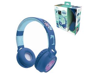 LEXIBOOK - Disney Stitch - 2-in-1-Kopfhörer mit Stitch-Details und Lichteffekten, hochwertiger Sound mit Begrenzung auf 85 dB, zusammenklappbar, verstellbar, wiederaufladbar, HPBT015DLXB