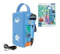 LEXIBOOK, Disney Stitch, Altavoz Bluetooth® inalámbrico con luz y micrófono, Efectos de luz Multicolor, Puerto para Tarjeta SD/TF, Batería Recargable, Azul, BTP185DZ