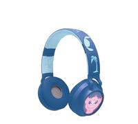LEXIBOOK, Disney Stitch, Auriculares 2 en 1 inalámbricos y con Cable con Detalles de Stitch, Efectos de luz, Sonido Limitado a 85 dB, Plegables, Ajustables, Recargables, Azul, HPBT015D