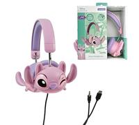 LEXIBOOK, Disney Stitch, Auriculares estéreo con Cable Stitch 3D, Plegables, Potencia de Sonido Limitada, HP015D