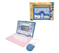 LEXIBOOK, Disney Stitch, Bilingual Educational Laptop, English and French, 164 A