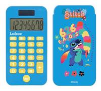 Lexibook, Disney Stitch, Calculadora de Bolsillo para Stitch con Funda Protectora, Funciones de calculadora convencionales y avanzadas, Funciona con Pilas y energía Solar, Azul, C45D