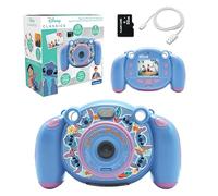 Lexibook, Disney Stitch, cámara Digital Infantil 4 en 1 con Funciones de Foto, vídeo, Audio y Juego, Tarjeta SD de 32 GB incluida, Azul, DJ080D