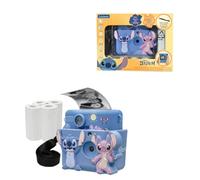 Lexibook, Disney Stitch, Cámara StarCAM Print, DJ130DZLXB | Impresora instantánea, tarjeta SD, 4 rollos papel, correa, protección 3D, kit personalización, azul