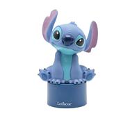 LEXIBOOK, Disney Stitch, Luz Nocturna con Altavoz, Cambio de Color, Luz Suave, Funciona con Pilas, Azul, NS01D