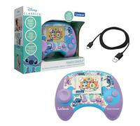 Lexibook, Disney Stitch, Power Console®, Consola de Juegos educativa bilingüe con 100 Actividades, Inglés/Español, JCG100Di2