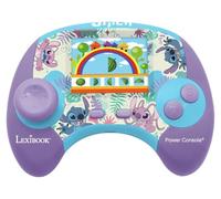 Lexibook, Disney Stitch, Power Console®, Consola de Juegos Educativos Bilingüe Francés/Inglés con 100 Actividades, JCG100Di1