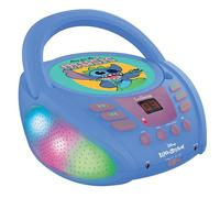 LEXIBOOK Reproductor de CD Bluetooth® Disney Stitch con efectos de luz