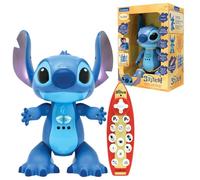 Lexibook, Disney Stitch, Robot Interactivo Control Remoto Bilingüe francés Inglés, Control Gestual y Control Remoto Reacciona al Toque, Programable, Dos Velocidades, Azul, STITCHi1LXB