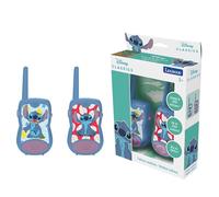 LEXIBOOK - Disney Stitch - Walkie Talkies, 200m, Set de comunicación para niños, 2 Canales de comunicación, Clip para cinturón, Azul/Morado, TW12DLXB