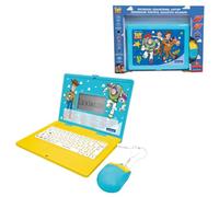 LEXIBOOK, Disney Toy Story, Laptop Educativo Bilingüe, 164 Actividades en Inglés y Español, Juegos de Aprendizaje, Práctica de Letras y Números, Azul y Amarillo, JC601TSi2
