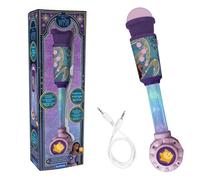 LEXIBOOK, Disney Wish Micrófono Luminoso para niños, Juguete Musical, Altavoz Incorporado, Efectos Luminosos, Toma Aux-in, Morado, MIC90WILXB