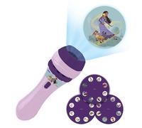 LEXIBOOK, Disney Wish, Proyector de Cuentos, Linterna y proyector con 3 Discos, 24 imágenes de la película, CREA Tus Propios Cuentos, Morado, LTC050WI