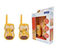 Lexibook, El Rey León, Walkie-talkies 200m, Juego de comunicación para niños, 2 Canales de comunicación, Clip para cinturón, a Pilas, Amarillo, TW12AN