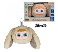 Lexibook, ELO Coco Juguete de Peluche Hablando con Inteligencia Artificial | Peluche IA interactiva vocal francés/inglés con 11 emociones, oídos magnéticos, WiFi, Bluetooth, ELO2BGi1