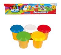 LEXIBOOK, Estuche de 5 masas para modelar Softee: Colores clásicos, CRDOUGH2LXB