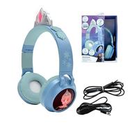 LEXIBOOK, Frozen, 2-1 Auriculares inalámbricos y con Cable con Tiara de Princesa, Sonido Limitado a 85 dB, Efectos de luz, Plegables, Ajustables, Recargables, HPBT015FZLXB