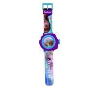 LEXIBOOK- Frozen 2 Reloj Correa Ajustable Pantalla Digital con 20 proyecciones de Elsa, Anna y Olaf - para Niños/Niñas - Azul y Morado - DMW050FZLXB