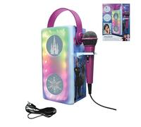 Lexibook, Frozen, Altavoz Bluetooth inalámbrico con luz y micrófono, Efectos de luz Multicolor, Puerto para Tarjeta SD/TF, Batería Recargable, Azul/Violeta, BTP185FZZ