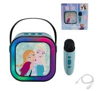 LEXIBOOK, Frozen, Altavoz de Karaoke, 1 micrófono, Azul, BTC020FZLXB