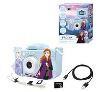 Lexibook, Frozen, Cámara 4 en 1 para niños con protección, Funciones de Foto, Video, MP3 y Juegos, 15 Marcos para Personalizar Tus Fotos, Tarjeta de Memoria de 8 GB incluida, DJ078FZ
