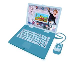 Lexibook Frozen JC798FZi1 - Portátil Educativo y bilingüe en francés/inglés - Juguete para niños y niñas 130 Actividades, aprende a Jugar Juegos y música - Azul y Morado