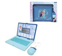 LEXIBOOK, Frozen, Laptop Educativo Bilingüe, Inglés y Español, 164 Actividades, Matemáticas, Juegos de Lógica, Modo Musical, Pantalla LCD Grande, Azul, JC601FZi2