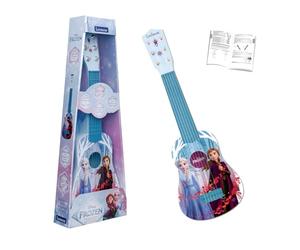 Lexibook, Frozen Mi Primera Guitarra, K200FZ | Guitarra 21", 6 cuerdas de nailon, guía de aprendizaje incluida, azul/morado