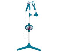 Lexibook- Disney Frozen 2 Micrófono Auxiliar con pie Luminoso y Altavoz Integrado, Especial Karaoke S150FZ, Altura Regulable Color (LEXIB-076782)