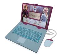 Lexibook, Frozen, Ordenador Educativo y bilingüe en español/inglés, Juguete para niñas con 124 Actividades para Aprender, Jugar y Escuchar música con Elsa y Anna, Azul/Púrpura, JC598FZi2