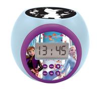 LEXIBOOK, Frozen, Reloj Despertador con proyector, función de repetición y Alarma, luz Nocturna con Temporizador, Pantalla LCD, Funcionamiento a Pilas, Azul/Violeta, RL977FZ