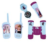 Lexibook - Frozen - Set de Aventurero Completo para Niños, Walkie-Talkies 120m, Binoculares, Linterna, Brújula, RPTW12FZ