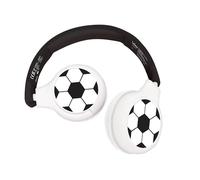 LEXIBOOK, Fútbol, Auriculares Bluetooth, HPBT010FO | Bluetooth y cable 2 en 1, micrófono, batería recargable, negro