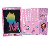 Lexibook, Gabby’s Dollhouse, Pizarra Mágica, Juguete Artístico y Creativo para Niños y Niñas, Dibujos Multicolores, Pantalla de 28 cm, Incluye 1 Lápiz y 6 Plantillas, Rosa, CRT10GDH