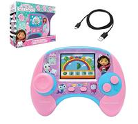 Lexibook, Gabby y la Casa Mágica, Power Console, Consola de Juegos Educativos Bilingüe FRANCÉS/Inglés con 100 Actividades, Pantalla a Color, JCG100GDHi1, Rosa/Azul