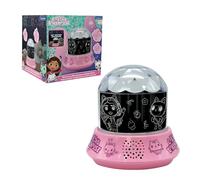 LEXIBOOK, Gabby's Dollhouse, Luz Nocturna con Altavoz, Proyecciones de la Serie La casa de muñecas de Gabby, Luces caleidoscópicas en el Techo, Altavoz con Enchufe Auxiliar, Recargable, NLJ035GDHLXB