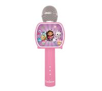 LEXIBOOK, Gabby's Dollhouse, Micrófono Bluetooth® con función de Cambio de Voz, Altavoz Incorporado, Soporte para teléfono Incluido, Rosa, MIC240GDH