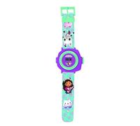 LEXIBOOK, Gabby's Dollhouse, Reloj de proyección Ajustable con Pantalla Digital, 20 imágenes de la Serie Casa de Muñecas de Gabby, para niños, Azul/Morado, DMW050GDHLXB