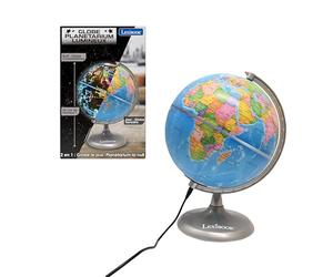 Lexibook Globo Día y Noche Luminoso Stem, 2-en-1 Globo del día Mapa de contelaciones por la Noche, Azul/Negro, NLJ185FR