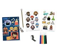 LEXIBOOK, Harry Potter, Agenda Secreta electrónica con Accesorios, Efectos Luminosos, candado y Llave, Pegatinas, bolígrafo, 100 páginas, Azul, SD30HP