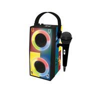 LEXIBOOK - Harry Potter - Altavoz portátil Bluetooth con luz y micrófono, Efectos de luz, Karaoke, inalámbrico, USB, Tarjeta SD, batería Recargable, BTP180HPZLXB