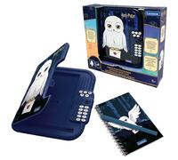 LEXIBOOK, Harry Potter - Hedwig, Diario electrónico de, con bolígrafo y Cuaderno incluidos, Interactivo, contraseña, Funciones Divertidas, Efectos de Sonido, Blanco y Negro, SD50HP1