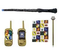 LEXIBOOK Harry Potter - Kit de Aventurero Mago para niños con Walkie-Talkies 120m, Varita mágica con Efectos sonoros y Luminosos, Cuaderno, bolígrafo, Goma Hedwig, Blanco/Oro, RPTW11HP