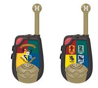 Lexibook, Harry Potter, Walkie-Talkies Digitales, 2 km de Alcance de transmisión, función de luz Morse, Clip para el cinturón de Transporte, 2 Canales, Funciona con Pilas, Negro/Oro, TW25HP