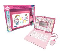 Lexibook, Hello Kitty Ordenador Educativo Niño, JC598HKi1 | Inglés/Francés, Bilingüe, 124 actividades, Escritura, Matemáticas, lógica, música