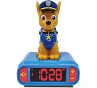 Lexibook integrada-RL800PA Reloj Despertador La Patrulla Canina de Chase con Pantalla LCD Digital y luz de Noche integrada-Azul/Rojo, Color