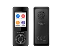 LEXIBOOK Interpretor, Traductor de Voz instantáneo, Traducciones precisas de Calidad Profesional, 75 Idiomas, Pantalla táctil, Modo intérprete de Grupo, Jack para Auriculares, Negro, NTL2000