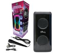 LEXIBOOK iParty®, Altavoz Bluetooth® portátil con micrófono, Volumen de Sonido Potente, Efectos de luz Multicolor, Batería Recargable, K8330