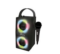 LEXIBOOK Iparty ® altavoz portátil Bluetooth® con micrófono y fantásticos efectos de luz, negro