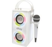 Lexibook iParty Altavoz Portátil Bluetooth con Micrófono y Efectos de Luz Blanco